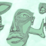 Body map of an old room, mixed media