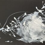 Sweet Dream_ Sumi+Ink mixed, Handmade Brush from Nature on Canvas_ Height 28cm x Wide 35.5cm_ €2500