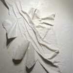 Sun, pure white C serie_120 x 100 cm_, oil, acrylic, plaster, putty, paper and rice paper on canvas_ artist price 2000€