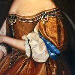 MADRID Finery _ Parure Number 3 _ oil on canevas _ 100 cm x 100 cm – 39 in x 39 in . 5000 €