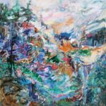 Nature Rejoices, 36 x 36 Oil on Canvas-L