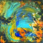 Ukraine… thinking of you… Acrylic on canvas. 40 cm x 40 cm.09.04.2022